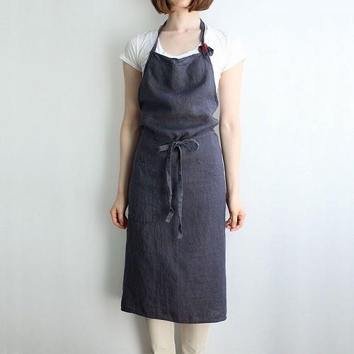 Lino e Lina（リーノエリーナ） フルエプロン マノン チャコールグレー