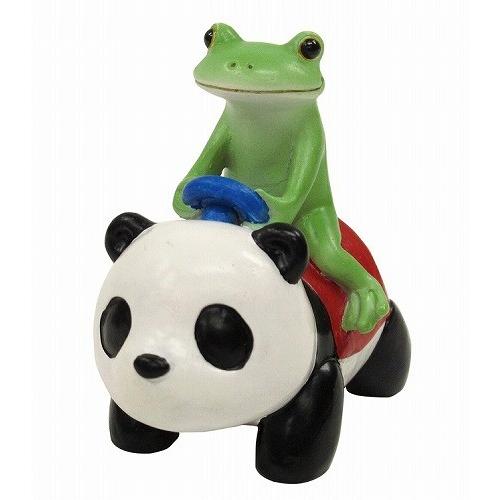 コポー パンダカーにのるコポタロウ 置物 小物 オブジェ カエル パンダ