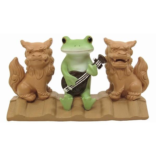 コポー シーサーとお出迎え Copeau 雑貨 小物 オブジェ カエル 置き物 置物 蛙 クリアランスsale 期間限定 フロッグ マスコット ミニチュア Frog ガーデン雑貨