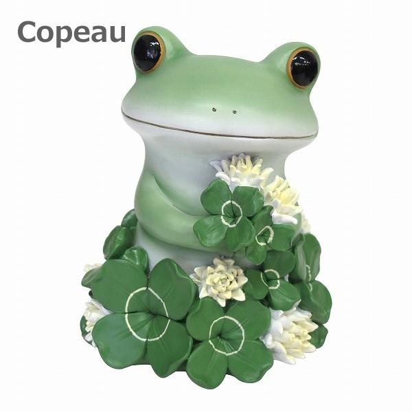 コポー Copeau ミニガーデン ラッキークローバーとカエル　四つ葉のクローバー ガーデン 72617 小物 オブジェ カエル 置き物 置物 オブジェ 蛙 フロッグ FROG