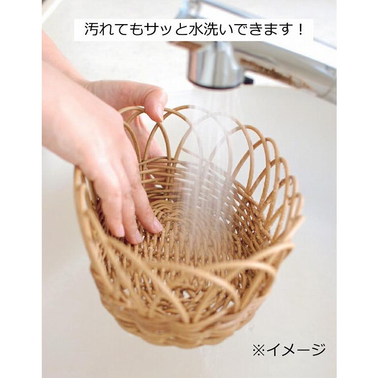 トークPEPP ペタル ラウンドS ベージュ バスケット 水洗いができる
