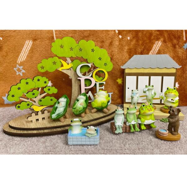 「Copeau」カエルのコポー「コポーとコポミ」置物 クリスマス３個セット Copeau」カエルのコポー「コポーとコポミ」置物 クリスマス3個