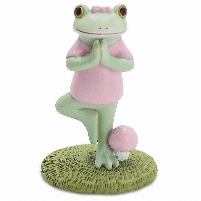 Copeau コポー ヨガピンク ヨガ ピンク 蛙 かえる 置物 マスコット