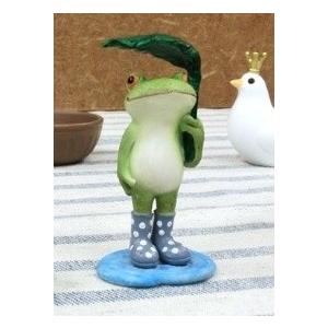 コポー 葉っぱを傘にするカエル 置物 小物 オブジェ カエル 置き物 蛙 フロッグ Frog Zv yahoo メルシープレゼント 雑貨屋 通販 Yahoo ショッピング