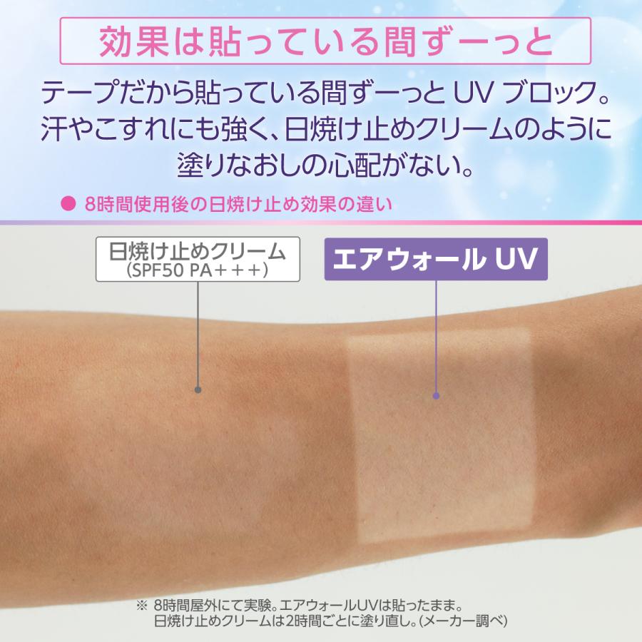 skinix エアウォールUV 19mm×3m 97% UVブロック 貼る 日焼け止め UVカット 防水フィルム テープ 透明 1巻 MA-E3019-U【返品不可】｜merecare｜05