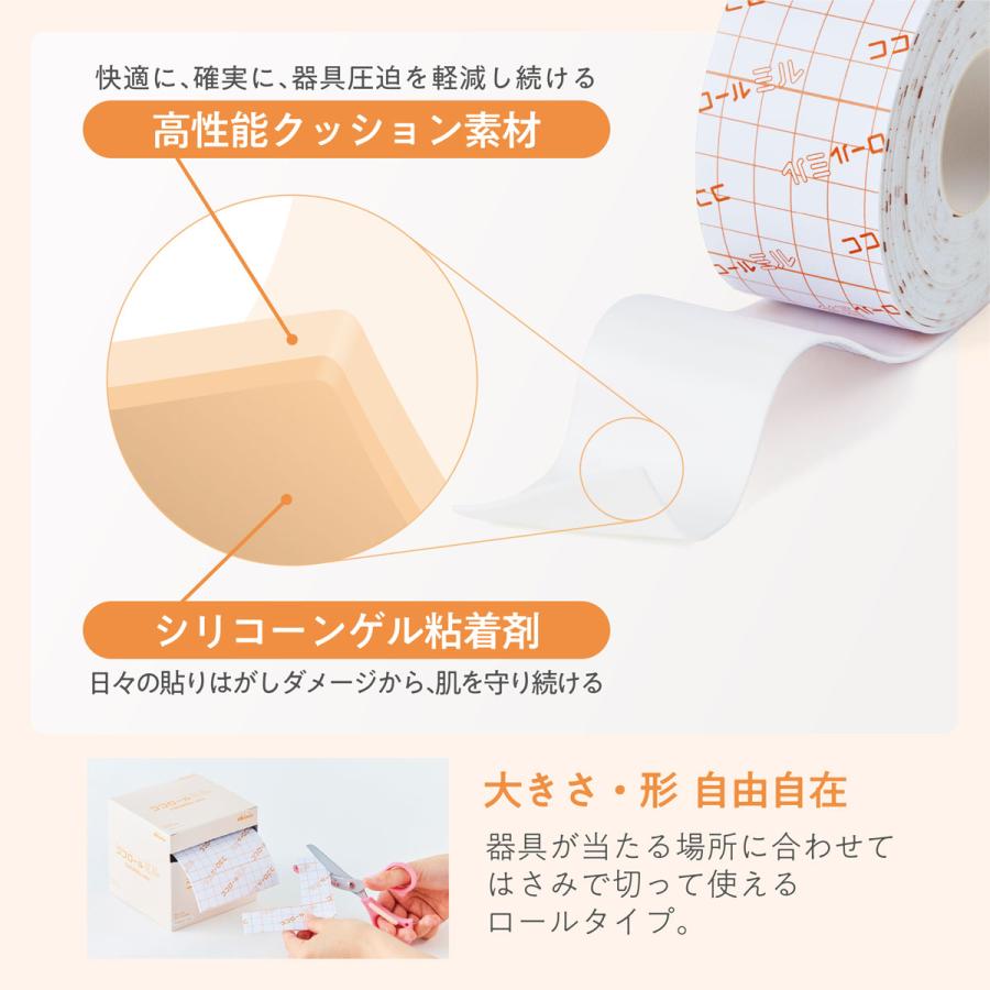 skinix ココロールミル 50mm×5m シリコーン ゲル粘着剤 クッション