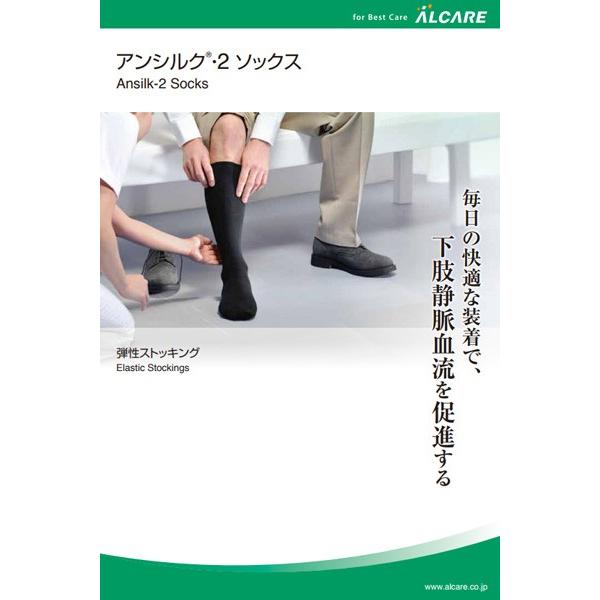 ALCARE（アルケア） アンシルク 2 ソックス L ブラック 20112 1足