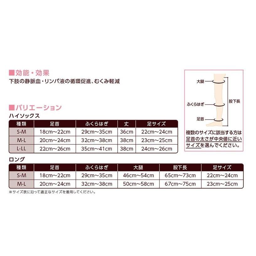 dacco(ダッコ) マタニティ着圧ソックス ホットキュット 夜用 ロング S-M 94530 ピンク オオサキメディカル【返品不可】|merecare|03