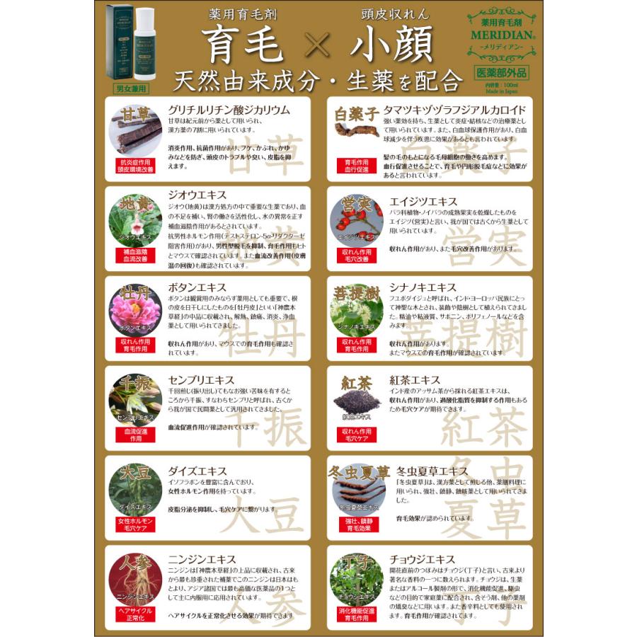 薬用育毛剤 MERIDIAN メリディアン医薬部外品 3本セット 男性用 女性用 |  | 12
