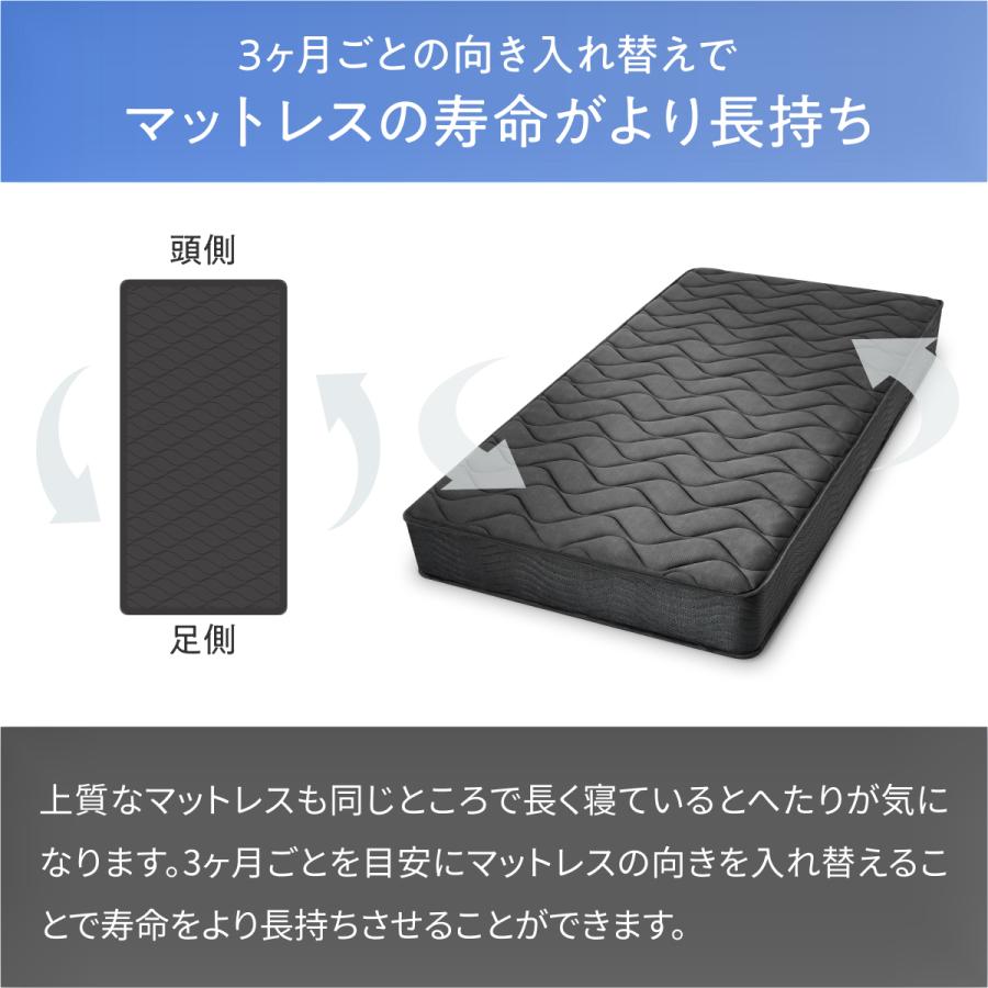 マットレス ポケットコイル セミダブル 極厚20cm 高密度コイル 硬め