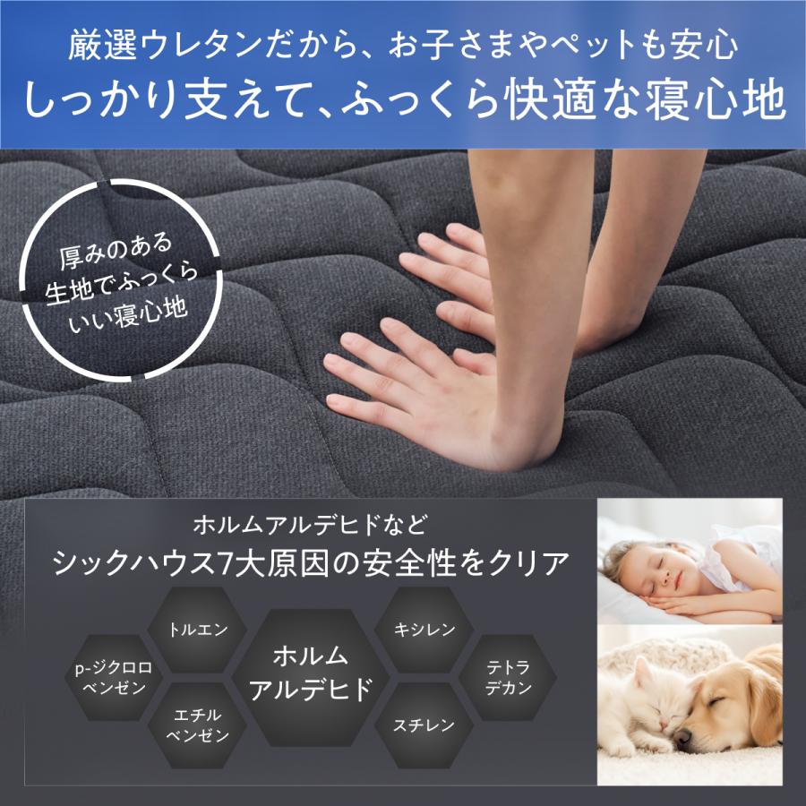 マットレス ポケットコイル セミダブル 極厚20cm 高密度コイル 硬め