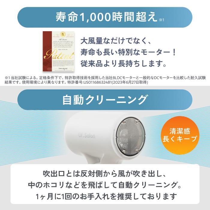 ジェット爆風 ドライヤー 大風量 8段階調整 速乾 軽量 265g 小型 爆買