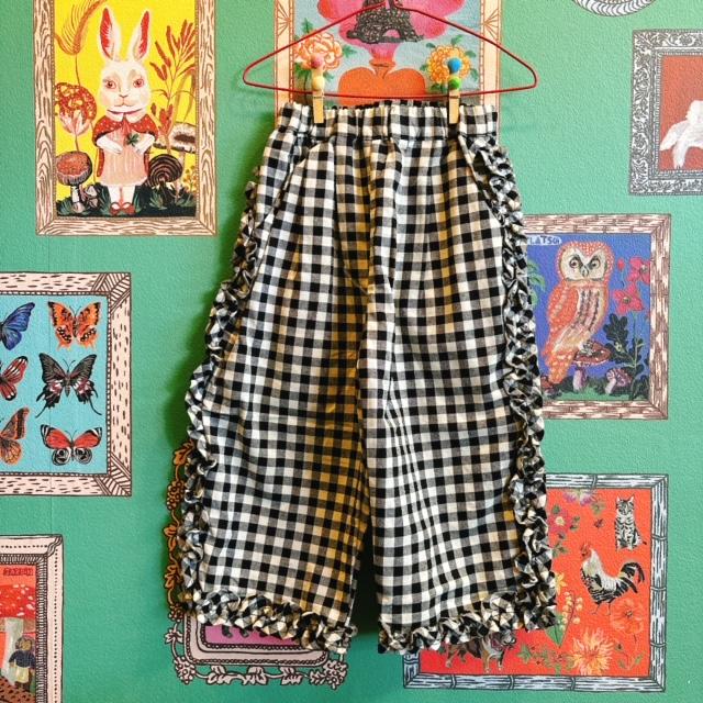 SALE セールP.premier ピードットプルミエ ギンガムチェックフリル