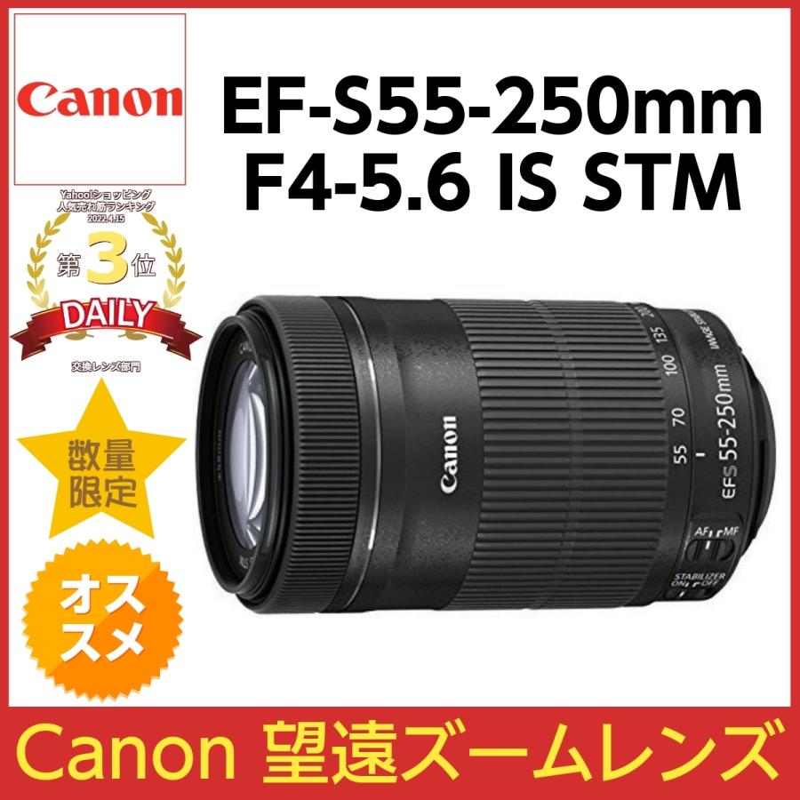 キャノン純正望遠レンズ55～250mm f値4.0から5.5 カメラ レンズ(ズーム