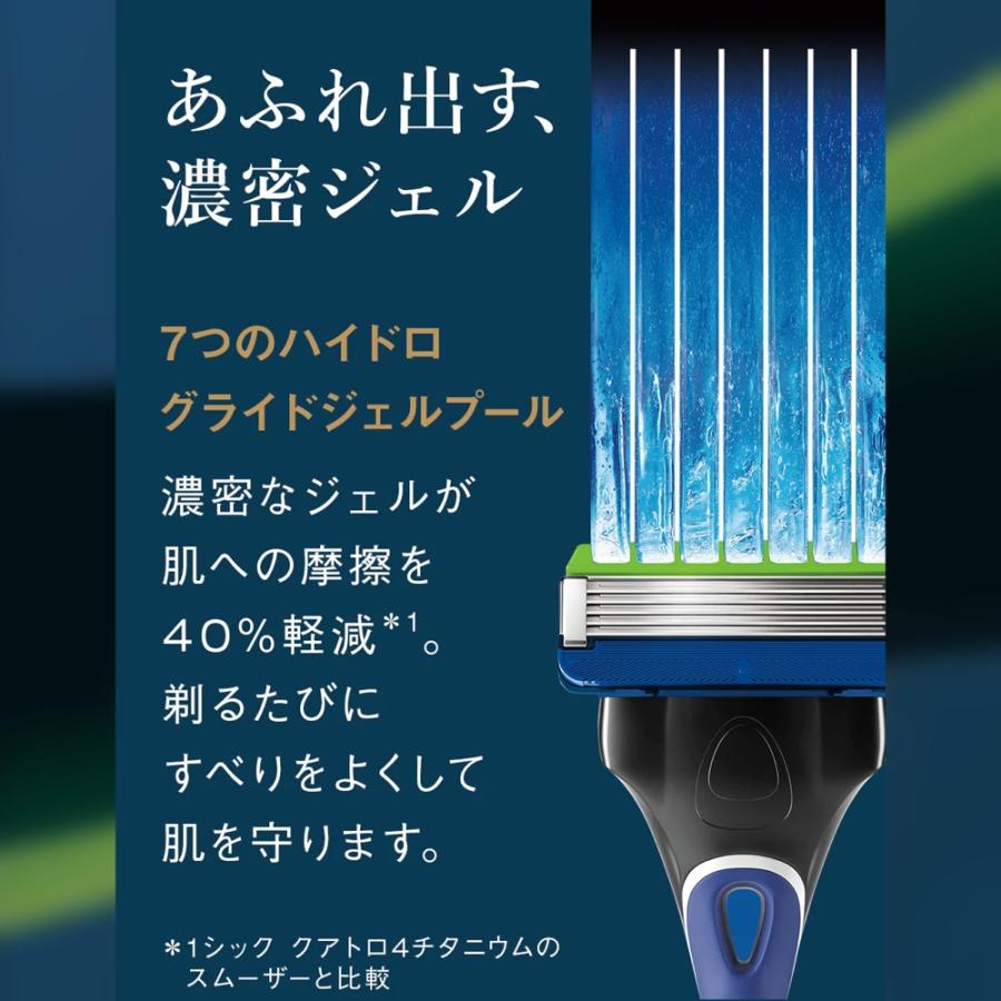 シック ハイドロ5 プレミアム 敏感肌用 替刃 [2ケース]　SCHICK HYDRO5 PREMIUM 替え刃 計8個 5枚刃 メンズ ヒゲソリ 髭そり ひげ剃り 髭剃り カミソリ 剃刀｜meristauk｜03