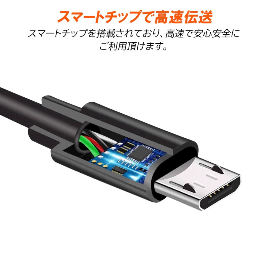 PS4 コントローラー 3m 充電ケーブル USB to Micro USB プレステ4 充電中でもプレイ可能 USB MicroUSB (AMicroB) ケーブル スマホ カメラ 対応｜merkag｜07
