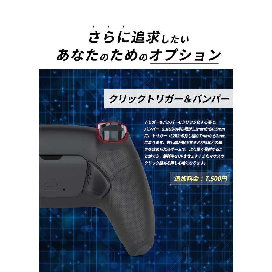 PS5 カスタムコントローラー 背面ボタン2つ FPSに最適 クリック