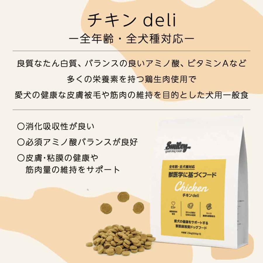 Smiley スマイリー チキンdeli 1.5kg ドッグフード 無添加 国産 一般食