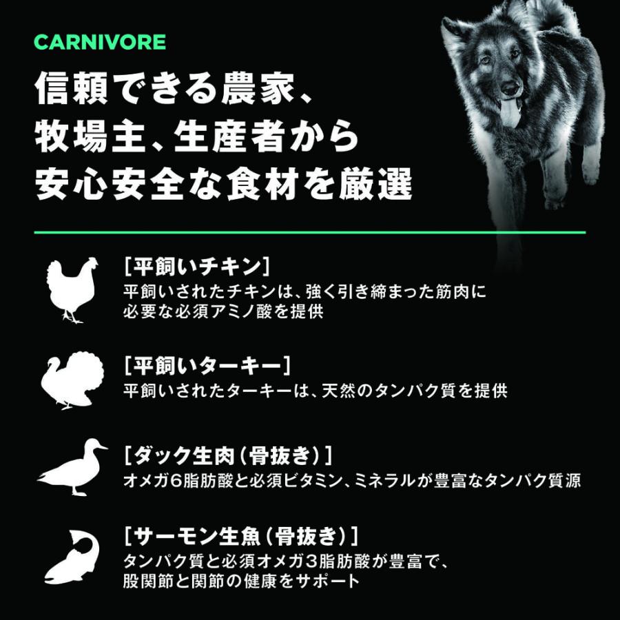 GO! ゴー カーニボア アダルト グレインフリー チキン、ターキー＋ダックレシピ 2.3kg 中粒 犬 犬用フード ドッグフード ドライ 無添加｜merland｜07