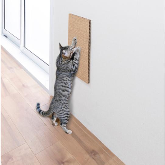サンコー おくだけ吸着 壁に貼れる 猫のつめとぎ 麻 猫 爪とぎ ずれ
