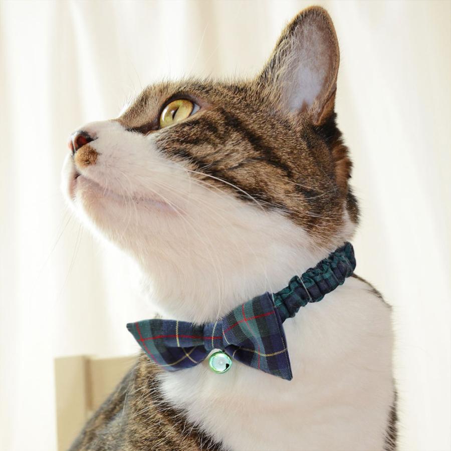 猫の暮らし リボンシュシュカラー 猫 首輪 シュシュ 猫用 カラー