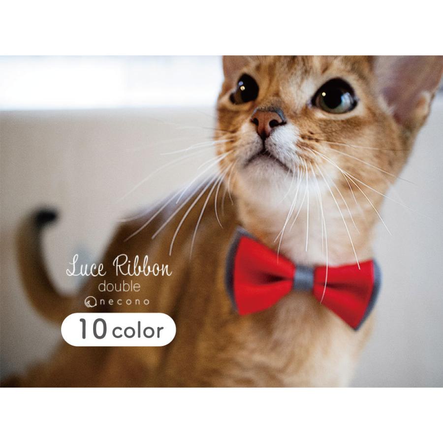 猫用品 ダブルリボン(ブルーローズ柄)わんちゃん猫ちゃん用首輪