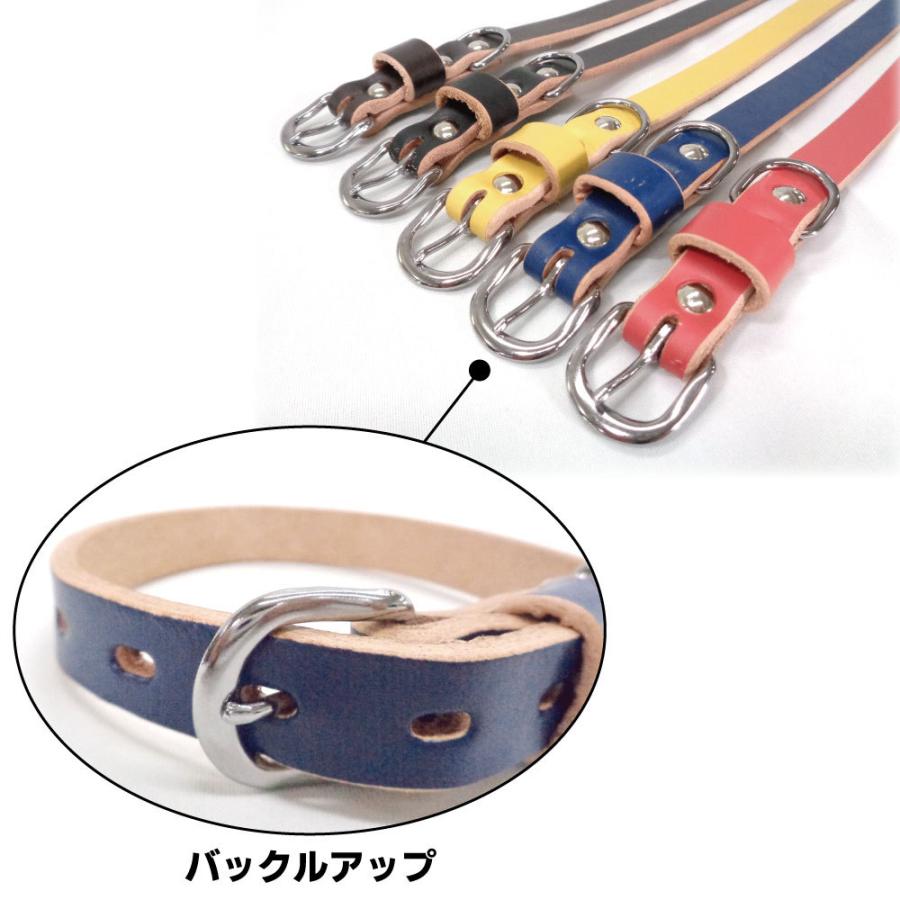 岡野製作所 ソフトなめし平首輪 #24 幅23mm 犬 首輪 牛革 カラー 犬用
