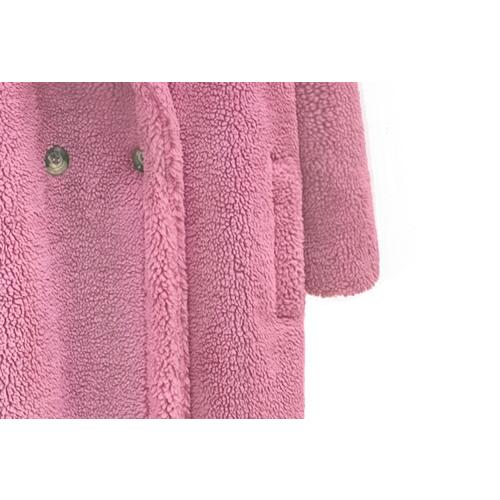 もこもこボアロングコート(ピンク)ジャケット アウター ビック