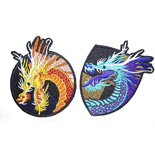 龍 ワッペン アイロン 刺繍 おしゃれ アップリケ 保育園 幼稚園 などの目印に使いやすい 2枚セット Mrk Uag17v0ig ミーロック 通販 Yahoo ショッピング