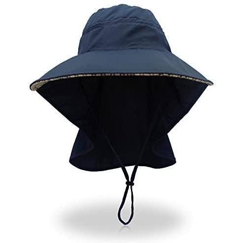 Corettle ガーデニング 帽子 日よけ帽子 農作業 帽子 日除け帽子 レディース ネックカバー つば広 ネイビー フリーサイズ Mrk Uap21v1dh ミーロック 通販 Yahoo ショッピング