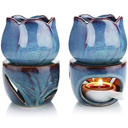 Comsaf 陶器製 アロマポット アロマディフューザー アロマキャンドルスタンド キャンドルホルダー アロマライト チューリップ型 ブルー Mrk Uap30t1gh ミーロック 通販 Yahoo ショッピング