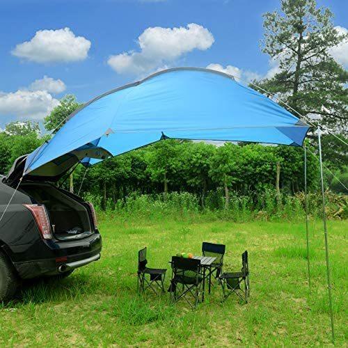 タープ テント 車 キャンプ テント 様々な車に対応 カーサイドタープ たーぷテント登山 釣り カーサイドタープ 車 タープ 車用テント 青 Mrk Ude28o0aj ミーロック 通販 Yahoo ショッピング