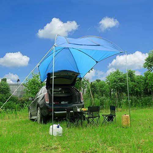 タープ テント 車 キャンプ テント 様々な車に対応 カーサイドタープ たーぷテント登山 釣り カーサイドタープ 車 タープ 車用テント 青 Mrk Ude28o0aj00045 ミーロック 通販 Yahoo ショッピング