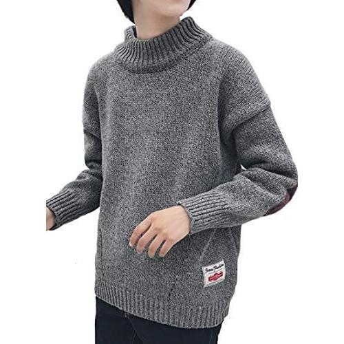 アーケード Arcade ニット メンズ セーター モックネック エルボーパッチ オーバーサイズ ビッグニット グレー Xl Mrk Uoc17q4bb ミーロック 通販 Yahoo ショッピング