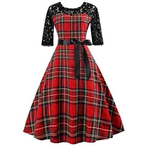 レッドレイ ワンピース 袖レース タータン チェック レッド L Mrk Usp23u5bd ミーロック 通販 Yahoo ショッピング