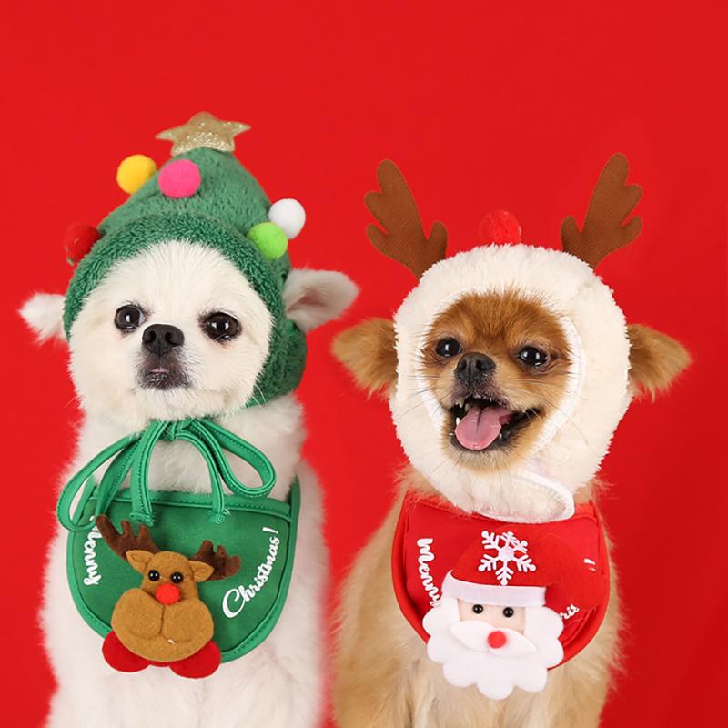 クリスマススタイ&帽子　サンタクロース　サンタ　トナカイ　クリスマス 犬服 ドッグウェア トイプードル チワワ ポメラニアン｜merrily｜08