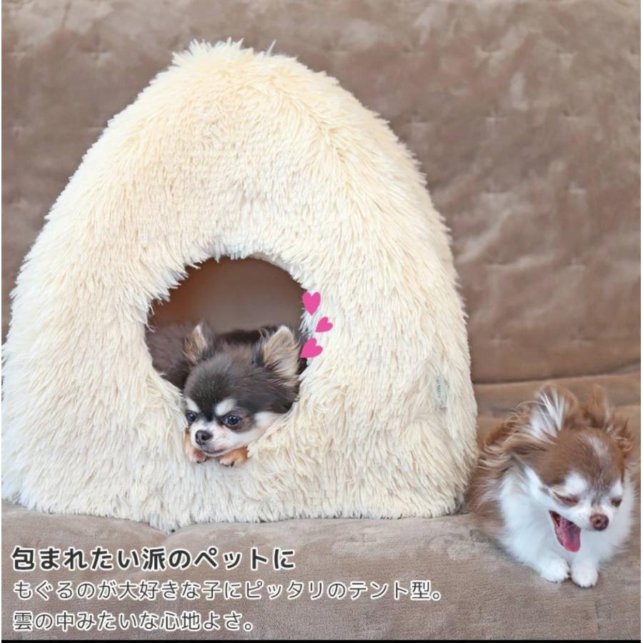 犬ベッド ペット毛布 犬用ベッド 洗える スクエア IDOG&ICAT エスキモーテントベッド アイドッグ ベッド マット 小型犬 暖かい 包み込む 犬 猫｜merrily｜14