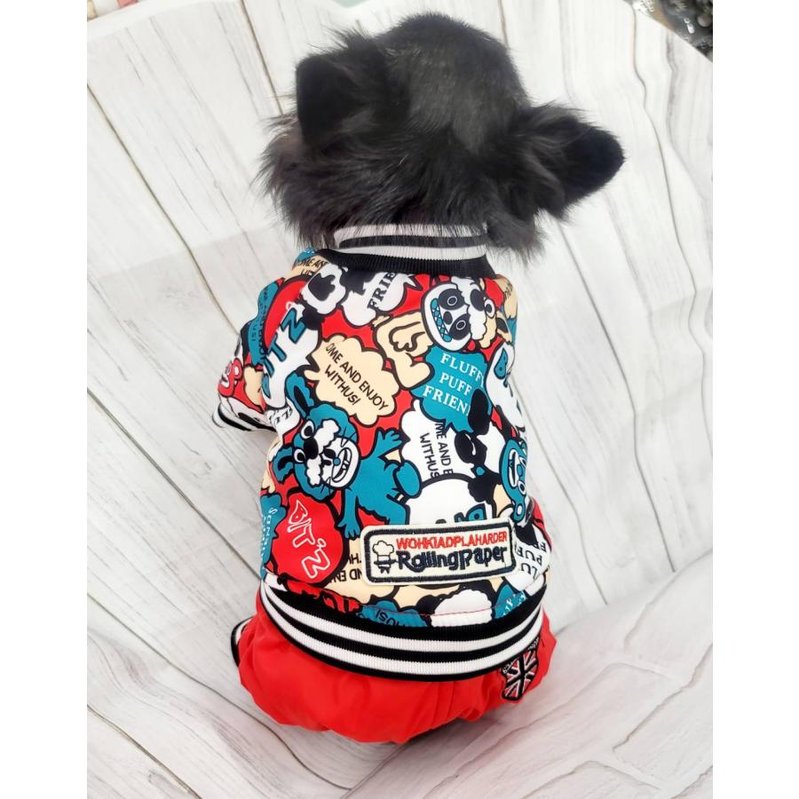 ボア付きサロペット 犬服 犬の服 ドッグウェア トイプードル チワワ ポメラニアン 秋冬 可愛い 小型犬 柔らかい 足付 チワワ プードル 柴犬 冬服 ボア付き　 | ブランド登録なし