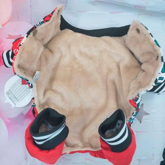 ボア付きサロペット 犬服 犬の服 ドッグウェア トイプードル チワワ ポメラニアン 秋冬 可愛い 小型犬 柔らかい 足付 チワワ プードル 柴犬 冬服 ボア付き　 | ブランド登録なし | 10