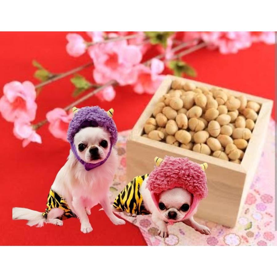 犬の帽子 変身帽子 かみなりキャップ Sサイズ 節分 鬼 犬 コスプレ カミナリ わんこ 大型犬 中型犬 小型犬 豆まき 鬼キャップ 赤鬼 青鬼 ピンク鬼 黒鬼 紫鬼 | ブランド登録なし | 07