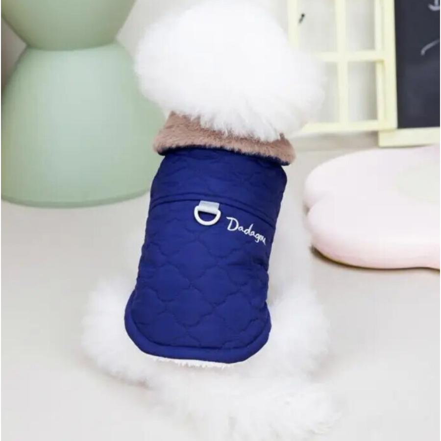 リードフック付きコート ハーネス付きコート ファー付き 犬 ペット