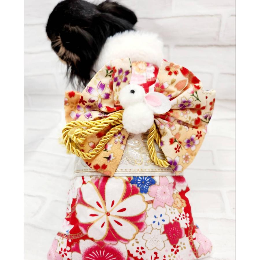 着物 リードフック付き ハーネス付き 犬 ペット 小さい 洋服 わんこの
