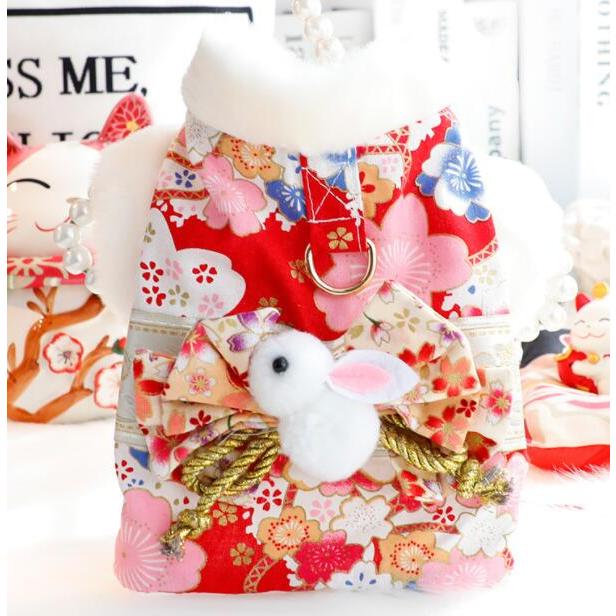 着物 リードフック付き ハーネス付き 犬 ペット 小さい 洋服 わんこの