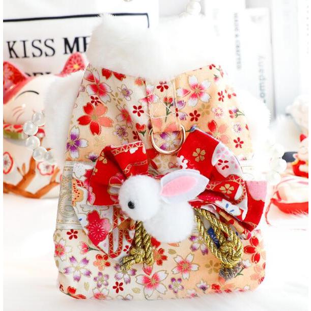 着物 リードフック付き ハーネス付き 犬 ペット 小さい 洋服 わんこの