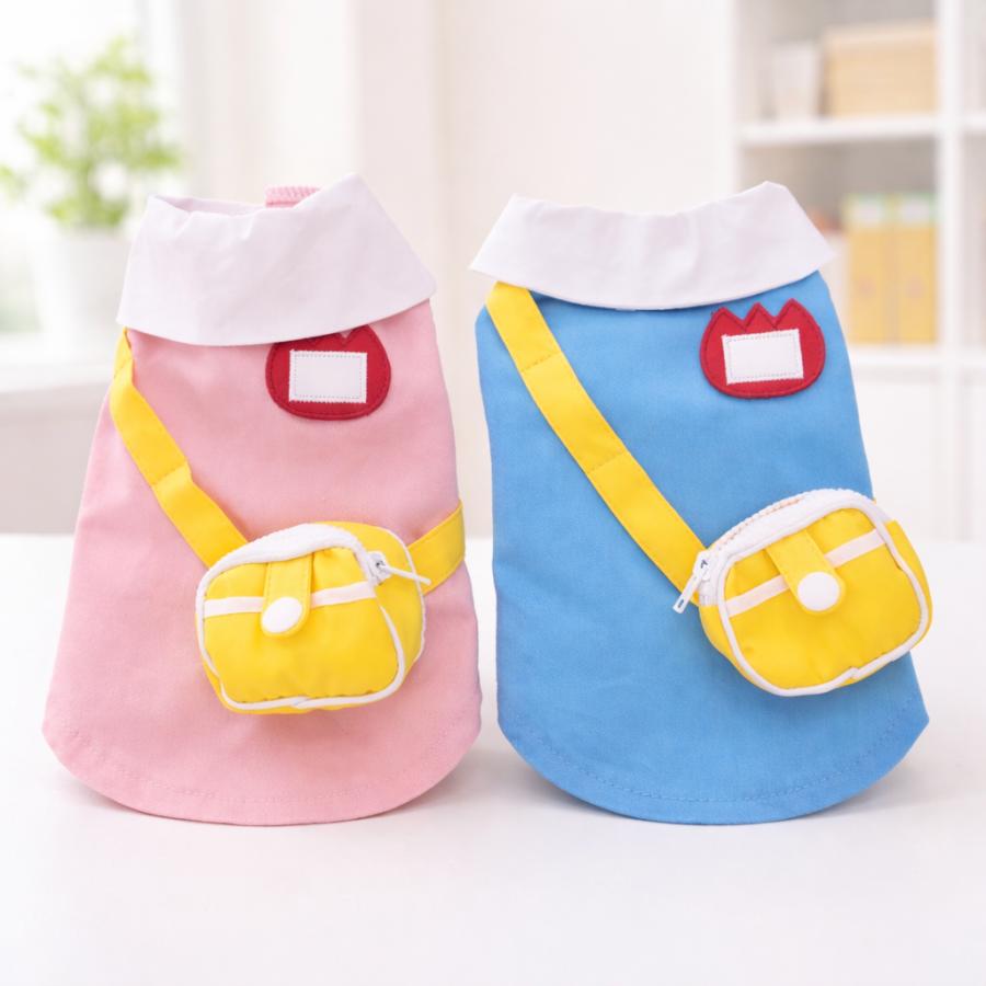 幼稚園スモック 犬服 可愛い コスプレ 園児服 コスチューム 小型犬