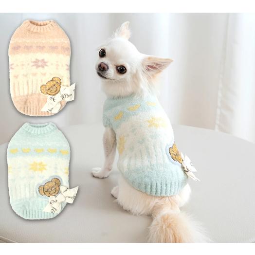 CRAZY BOO クレイジーブー 犬服 ニット セーター ピンク Lサイズ