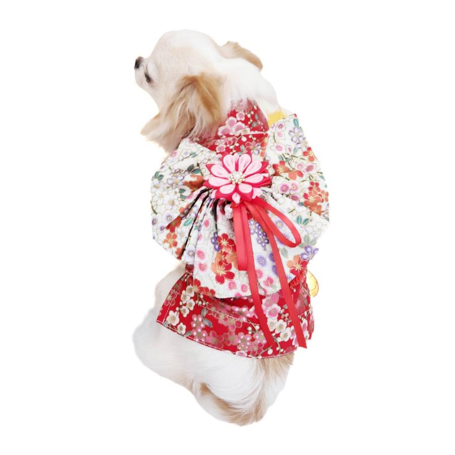 犬着物帯セット和服浴衣ゆかたお正月新年着物セットわんちゃん