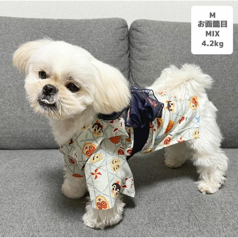 防虫 犬 服 】iDog MOSCAPE 華やか大輪帯浴衣 防蚊 犬用浴衣 犬服 夏