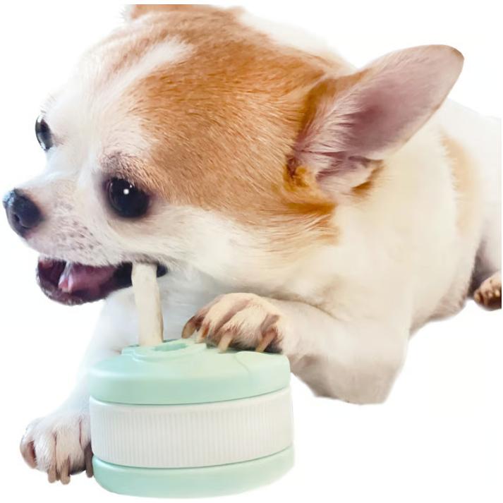 楽しく歯みがきガムホルダー 犬 おやつ ガム デンタルケア 犬のおやつ ガムをおさえてくれる 小型犬 子犬 チワワ プードル 柴犬 ポメラニアン | 