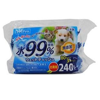 ｐｐウエットティッシュ 3ｐ ペット用 犬 猫 水だけ 天然消臭成分 緑茶エキス 消臭 保湿 ノンアルコール 弱酸性 無香料 Petshop Merrily 通販 Yahoo ショッピング